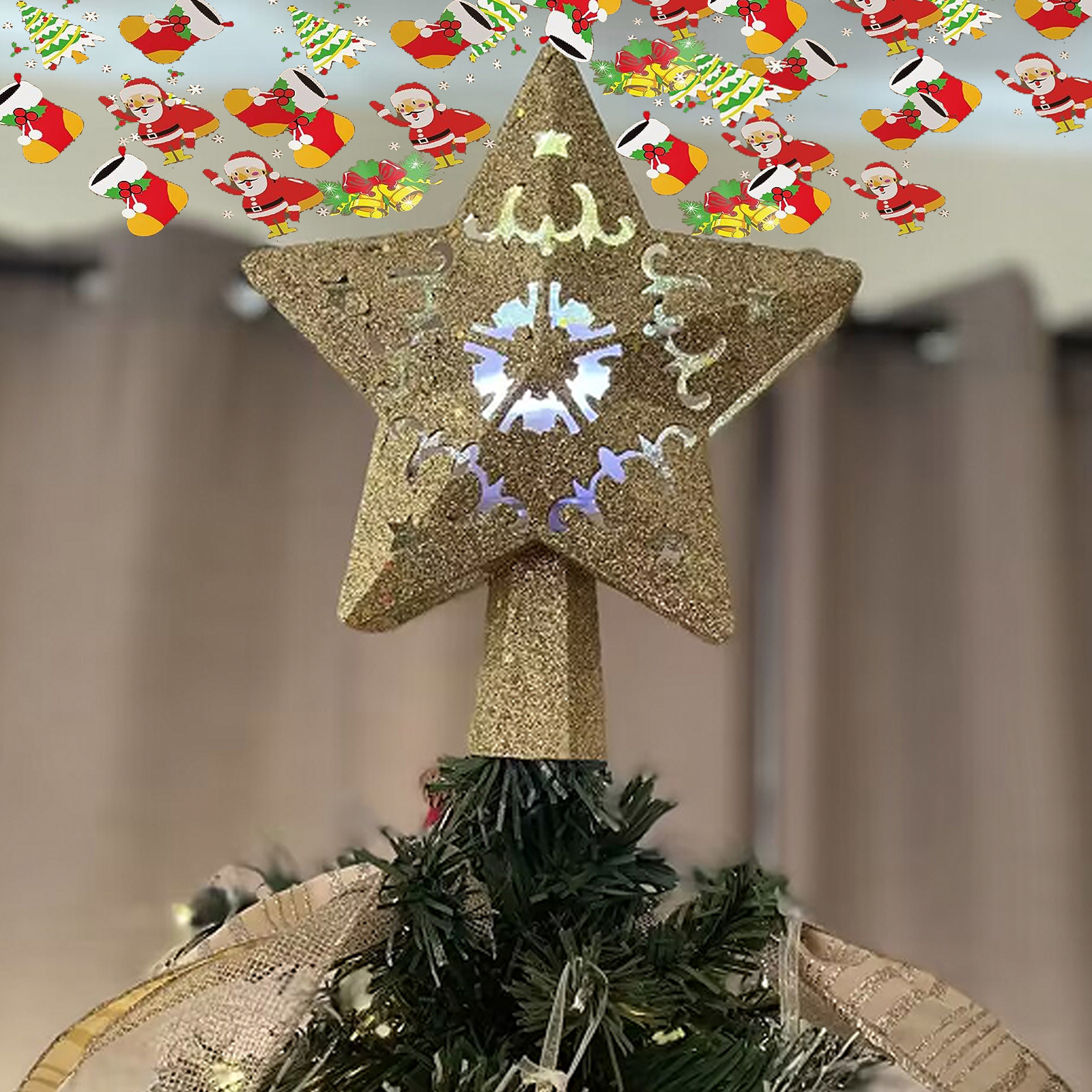 Kerstboom piek ster zilver 21cm kopen? | De Horeca Bazaar