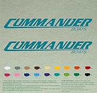 Vista 18 de Par de calcomanías de vinilo de repuesto compatibles con Commander, juego de 2 (18 pulgadas, azul 067)