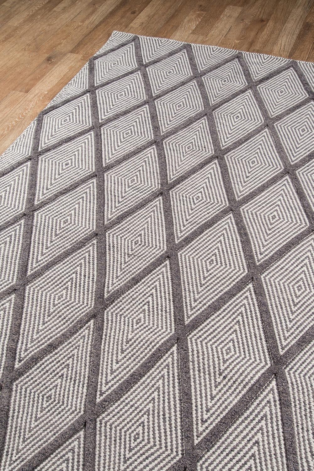 Erin Gates by Momeni Langdon Spring Charcoal Hand Woven Wool Area Rug 3'9" X 5'9"