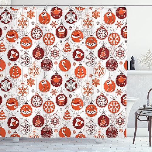 Miniatura 49 de Creative Bath cortina de regadera en tela impermeable con pintura en estéreo, de 72 x 72 pulgadas Verde Blanco Marrón,Verde Rojo Bronceado,Verde