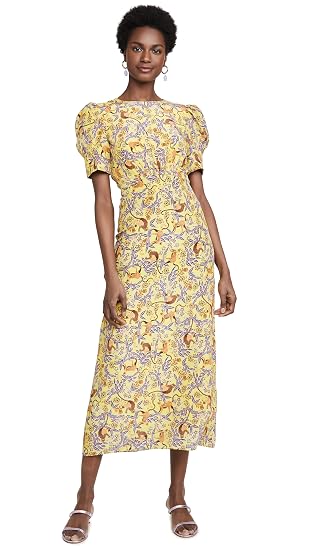 Bianca Dress, Citrus Jungle Monkey 