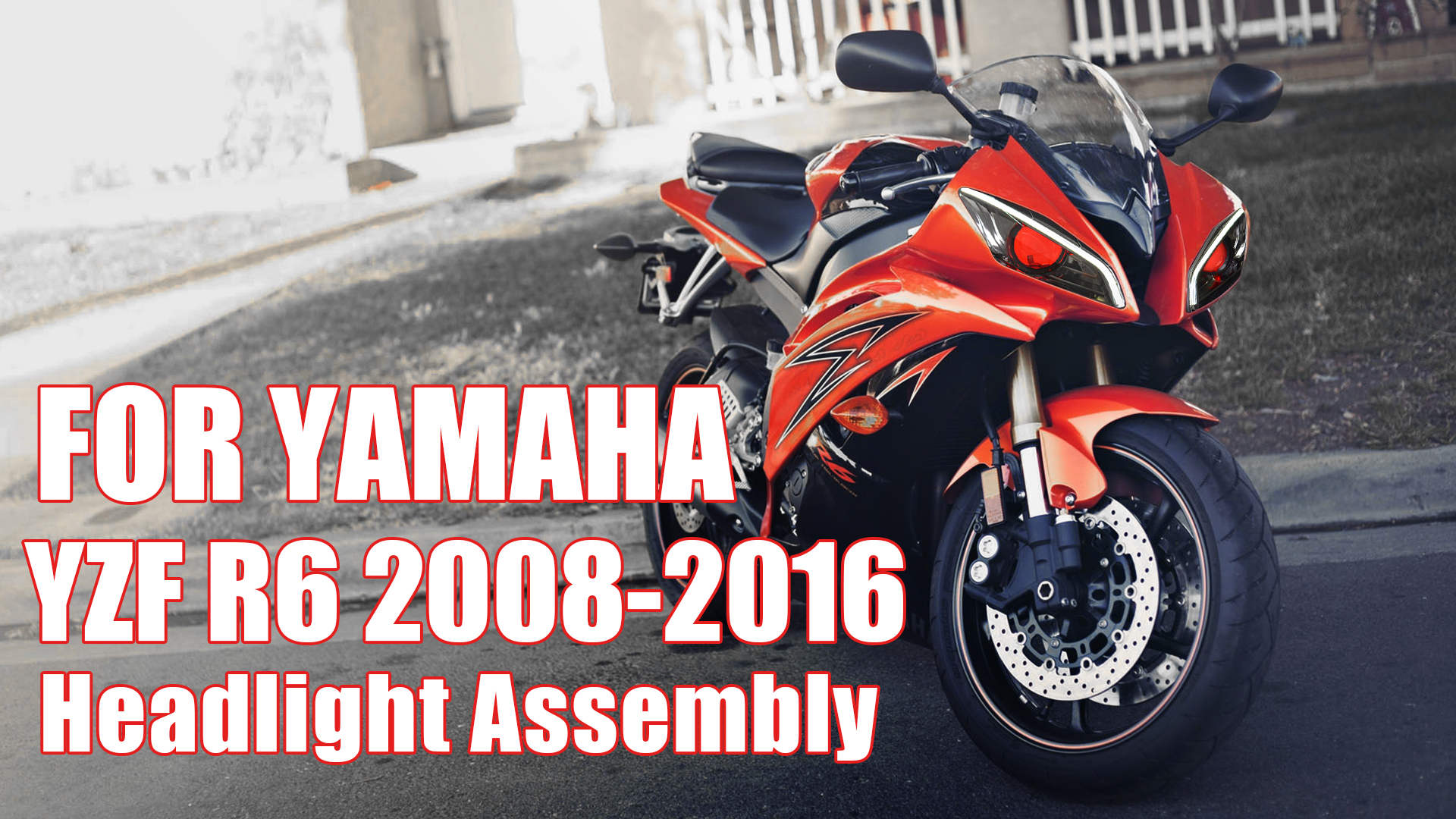 Motorcycle Headlight Assembly Yamaha YZF-R6 Front Headlight Replacement ...