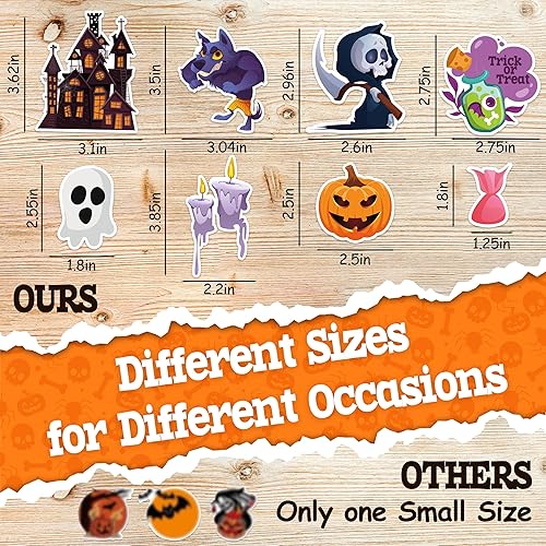 Miniatura 5 de LINAYE 300 calcomanías de Halloween que no se repiten, impermeables, de vinilo adhesivo, paquete de calcomanías de Halloween para niños, regalos de