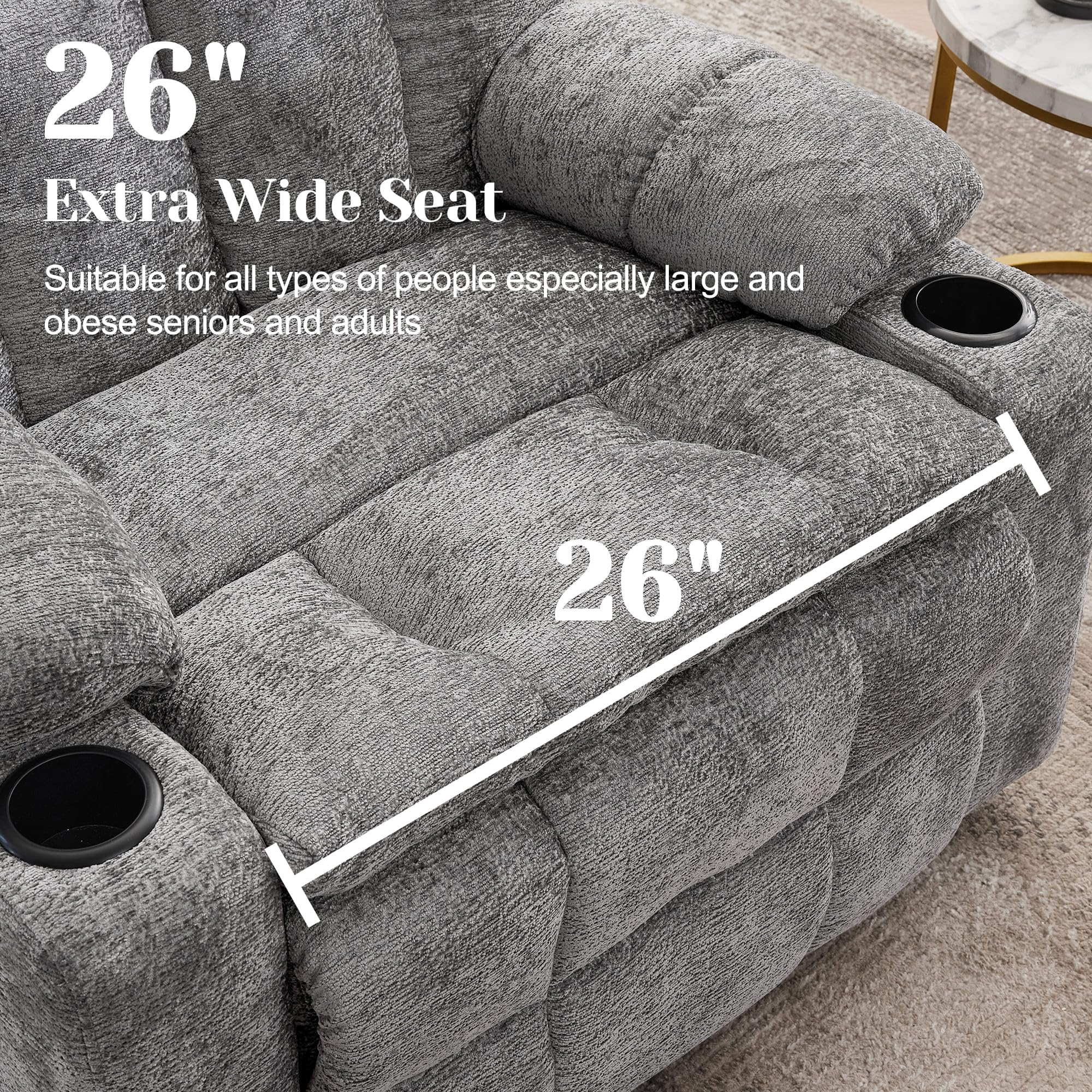 Korser Oversized Dual Motor Power Lift Recliner Chair for Elderly with Massage & — product photo