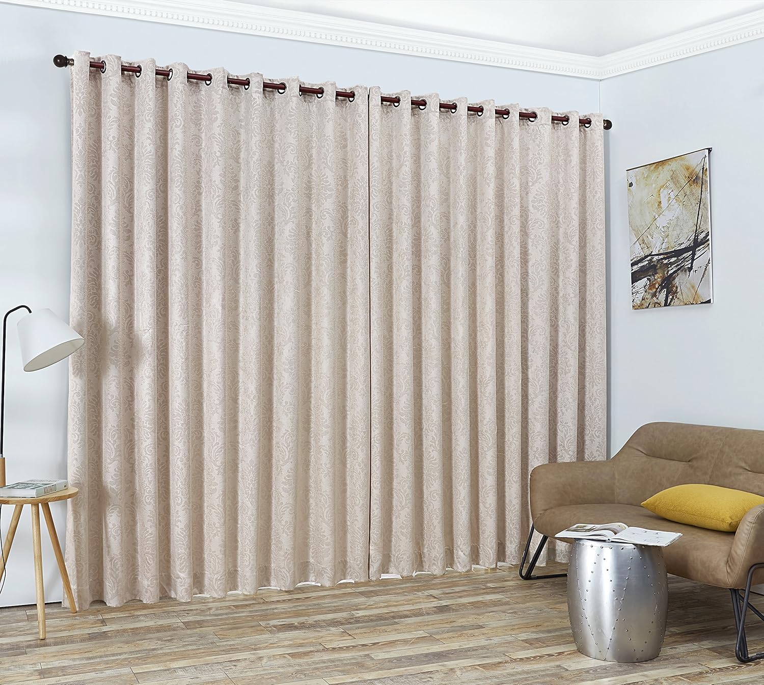Greatest Product Linen Zone Ivory Beige Extra Wide Curtains for Wall Partition. Sliding Hanging Room Dividers Come as Set of 2 Dividers for Bedroom or Can Be Used as Privacy Screen. (Evelyn 108 x 108 Ivory) Hottest Sale Linen Zone Ivory Beige Extra Wide Curtains for Wall Partition. Sliding Hanging Room Dividers Come as Set of 2 Dividers for Bedroom or Can Be Used as Privacy Screen. (Evelyn 108 x 108 Ivory)