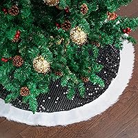 Vista 61 de Mr. Pen Christmas Tree Skirt - 48 inches, Faux Fur, White