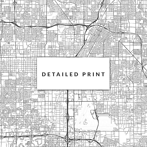 Miniatura 6 de Póster de mapa de Las Vegas  Arte de pared moderno en blanco y negro  Decoración escandinava para el hogar  Obras de arte impresas de la ciudad de