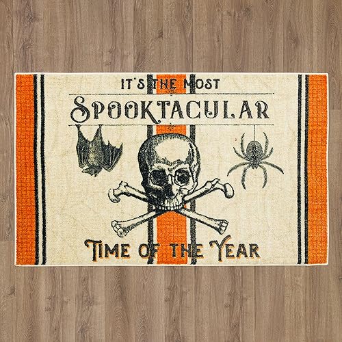 Miniatura 8 de Mohawk Home Tapete de cocina lavable a máquina de Halloween, color crema Spooktacular (2' x 3' 4")