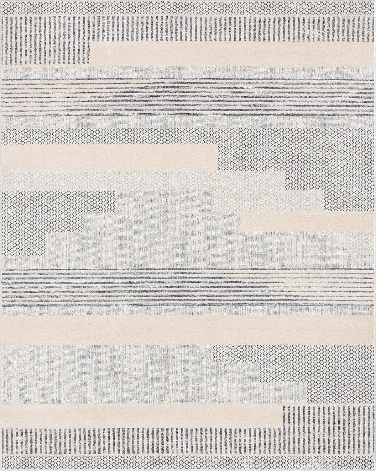 Well Woven Harlow Collection Briar Light Blue - Modern Tribal Minimalist Geometric 6x9 Area Rug - Ideal for Living Room, Dining Room & Bedroom - Durable, Stain Resistant & Easy to Clean