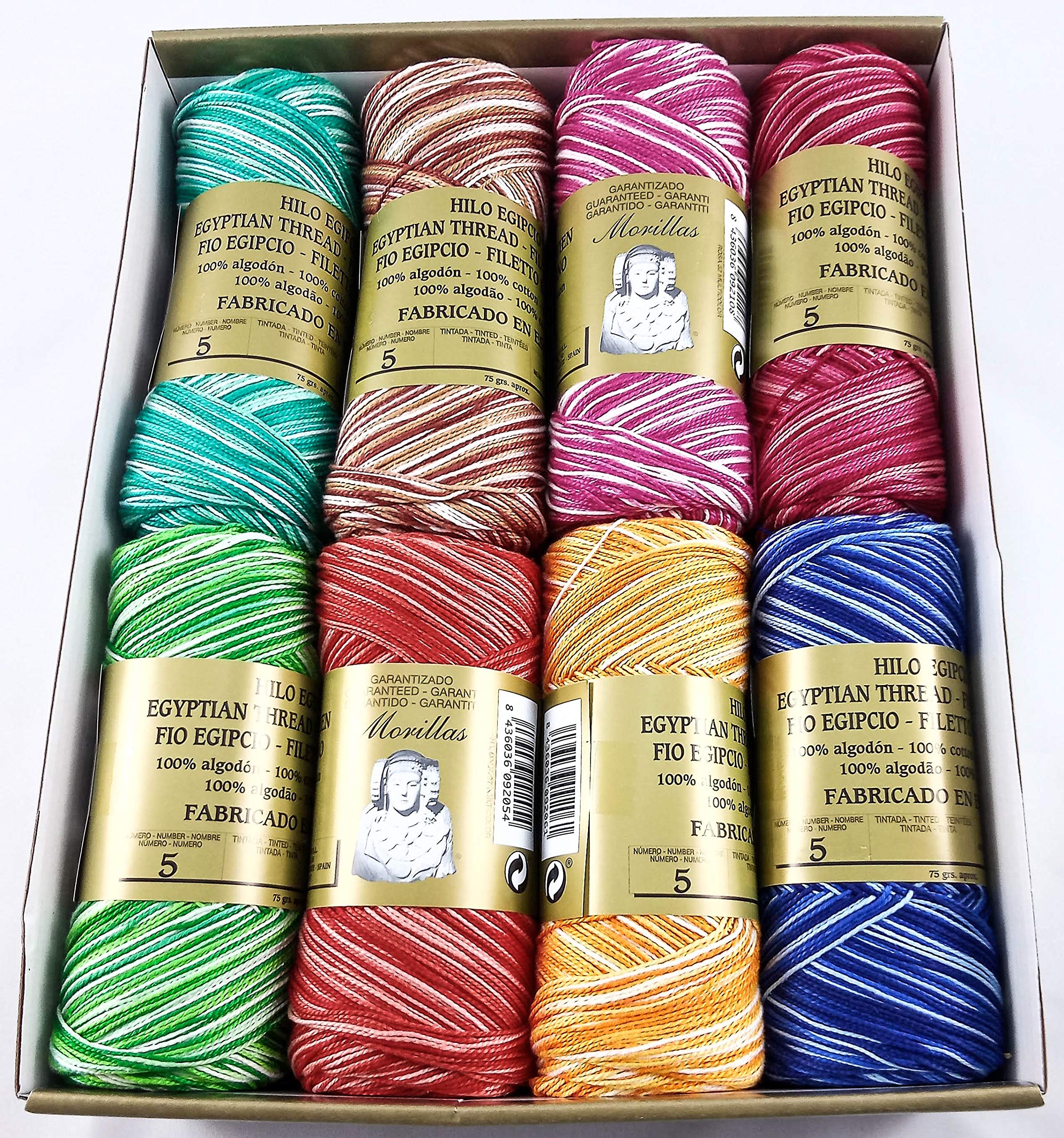 ▷ Confezione da 16 Zepelines Ne 5/2 assortiti, 100% cotone egiziano mercerizzato per lavori a maglia o all'uncinetto con una finitura elegante.