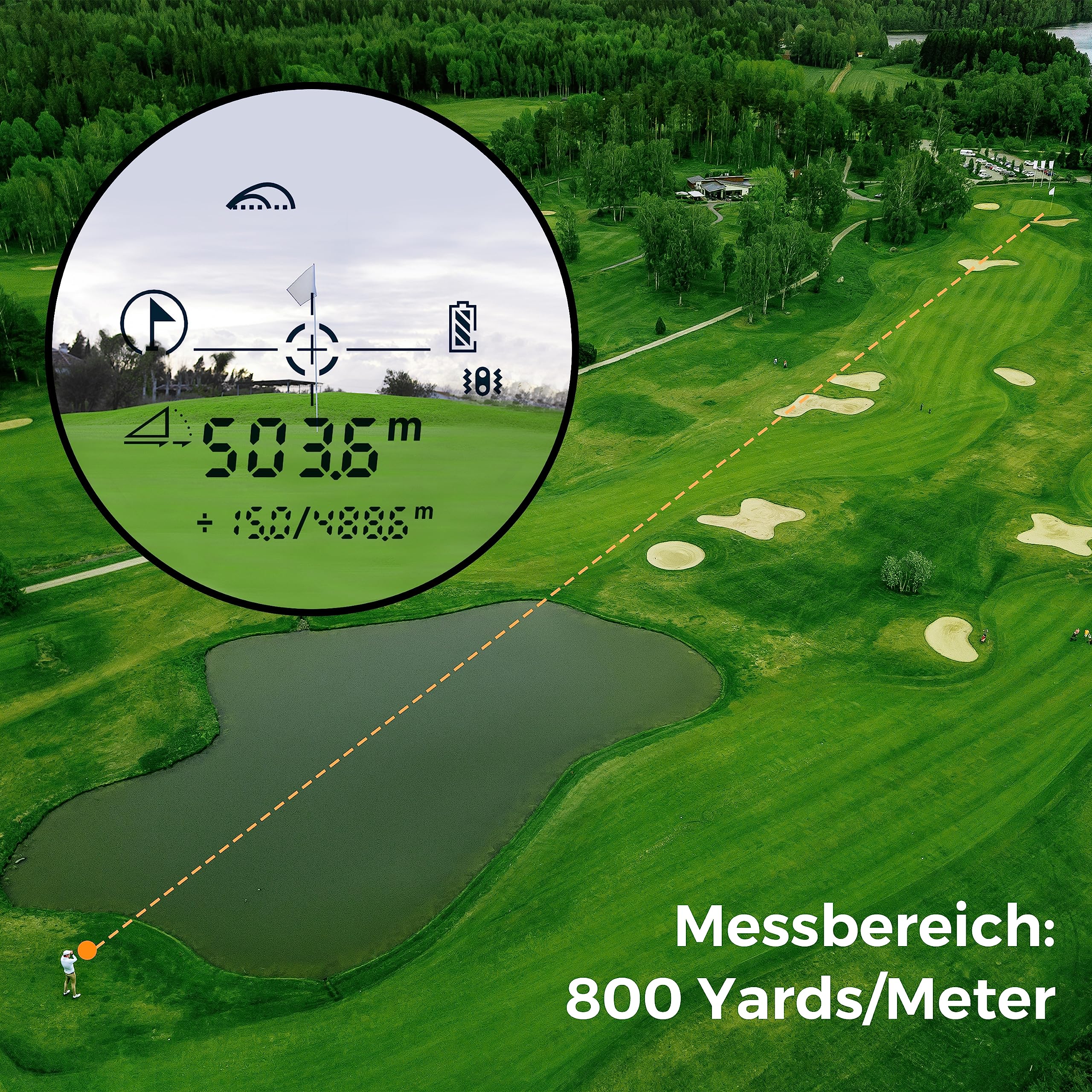 CIGMAN Laser Golf Entfernungsmesser 700M 7X Golf Rangefinder mit Slope-USB Wiederaufladbar, Fünf Messmodi, Flaggenmastverriegelung, Geschwindigkeitsmessung, Wettkampftauglich