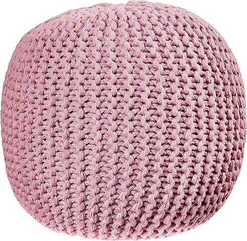 Miniatura 23 de Urban Lifestyle Puf de punto redondo - Algodón tejido a mano, marfil Marfil,Azul,Gris oscuro,Índigo/ azul marino,Gris claro,Negro -,gris