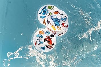 Asmodee | Dobble Waterproof | Fun Family Card Game | Fast-Paced Observation Game | 15 Min Playtime | 2-8 Players | Ages 6 and up | Tin Box & 55 Cards