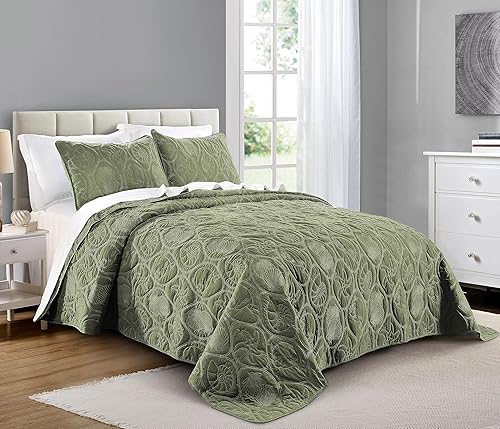 Pure Bedding Juego de edredón tamaño matrimonialqueen, color aguamarina, colcha de gran tamaño - Colcha ligera de microfibra suave para todas las disponible en Yaxa Colombia