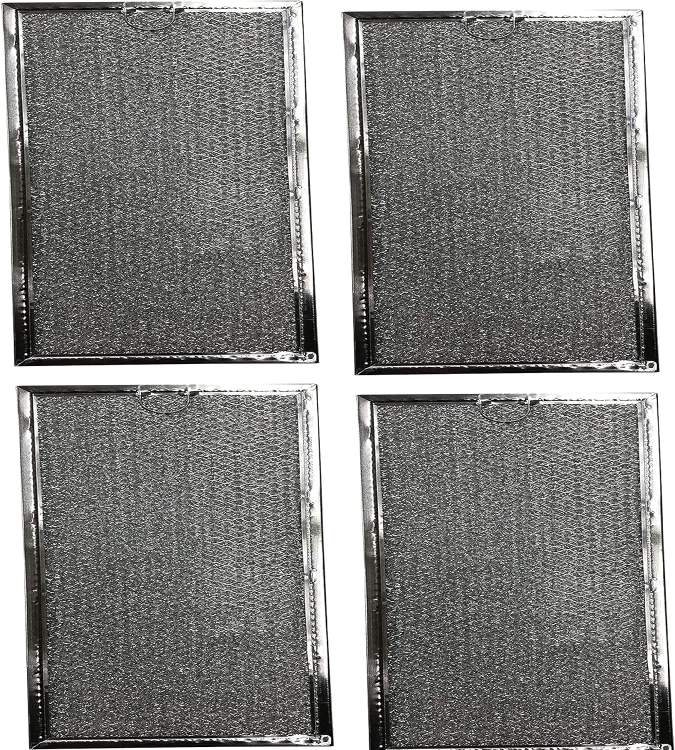 Filter Everything 4-Pack Aluminum Range Hood Filters – Compatible with GE & Whirlpool W10208631A, WB06X10596, DE6300196A, RHF0525 – 5-7/8 x 13-3/8 x 1/8