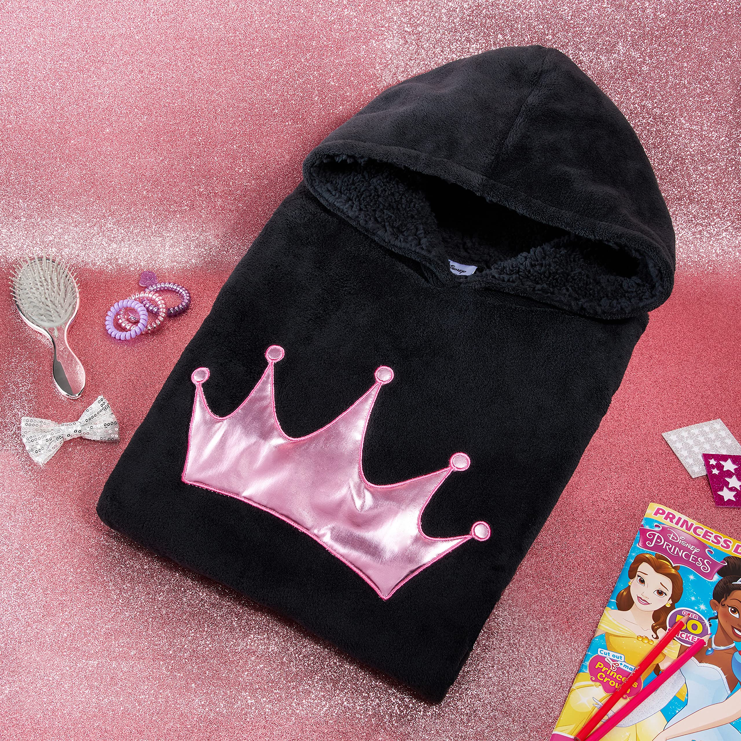Disney Felpa Oversize Bambina Ragazza con Cappuccio Mickey Minnie Stitch