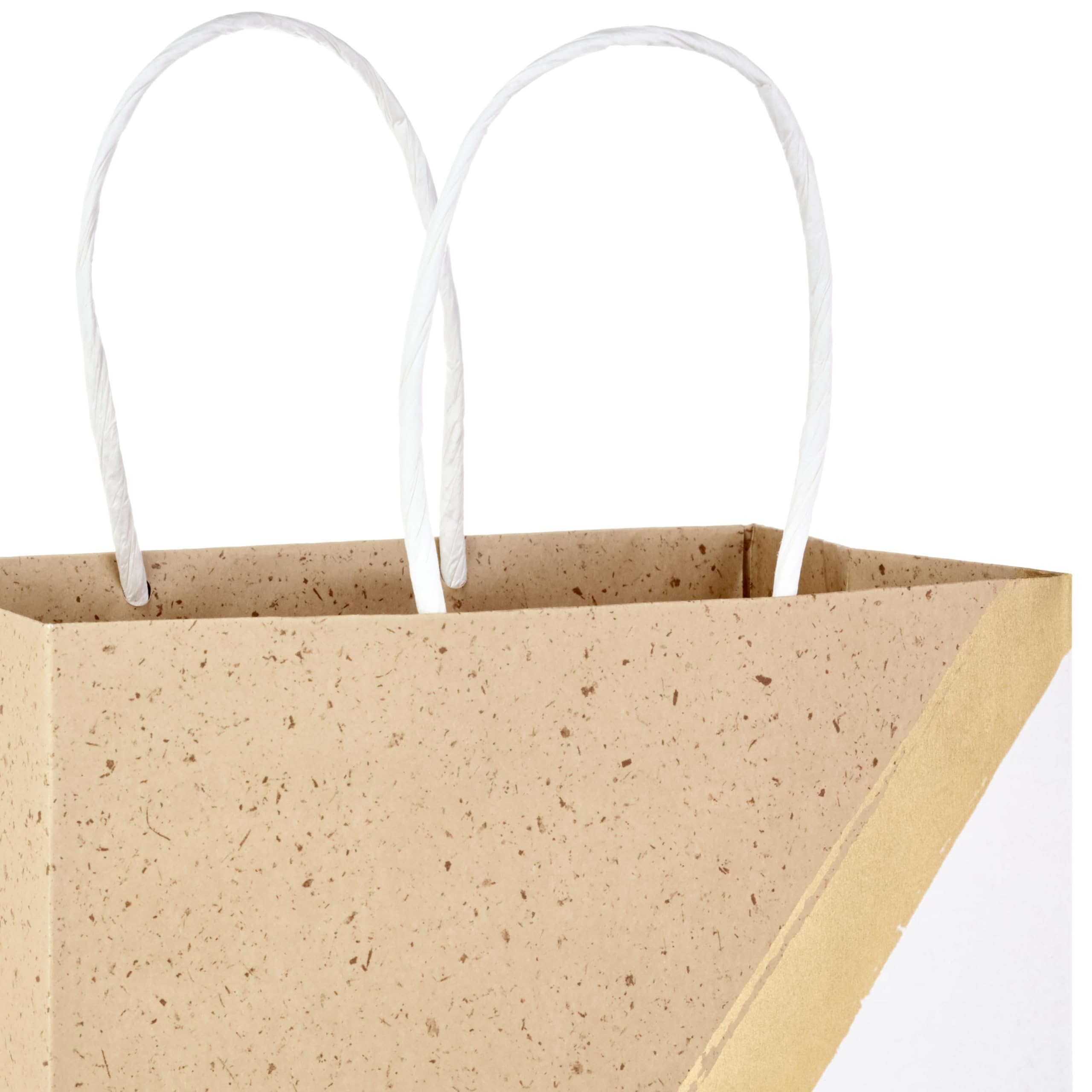 Hallmark 9" Medium Paper Gift Bags (Pack of 8 - White & Kraft) for Valentine's Day, Easter, Birthdays, Mother's Day, Weddings, Graduations, Baby Showers, Bridal Showers, Care Packages and More