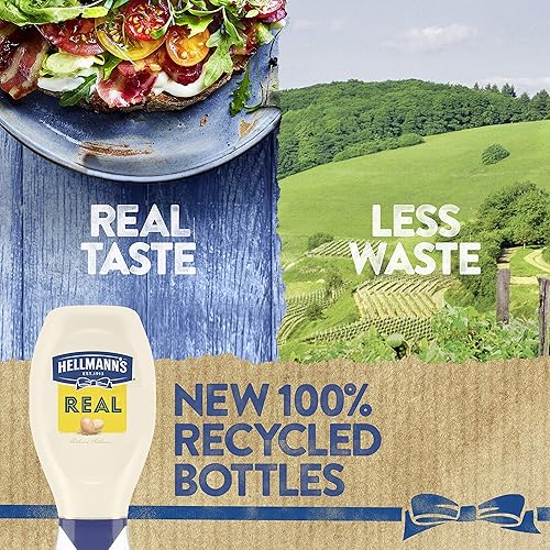 Miniatura 5 de Hellmann's Real Mayonesa para un rico condimento cremoso Real Mayo Squeeze Botella sin gluten, hecha con huevos 100% sin jaulas, 20 onzas (paquete