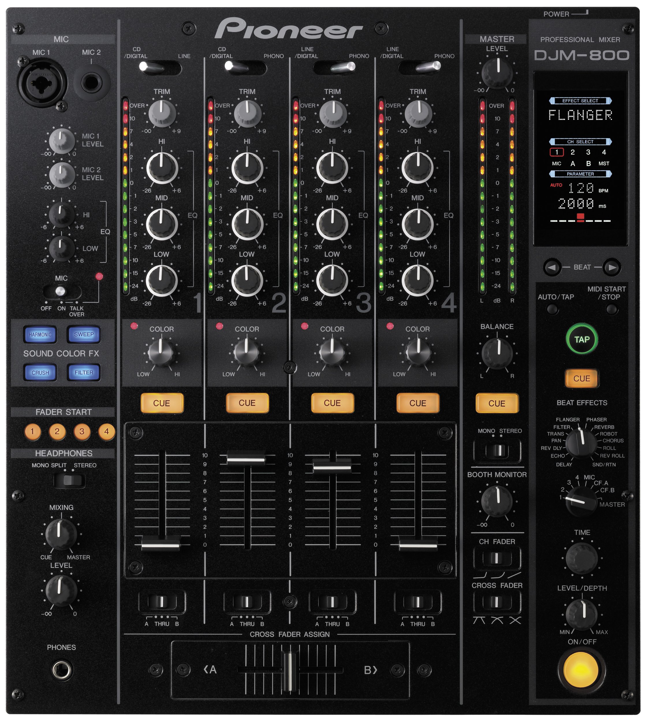 Pioneer DJM-800 Performance Mixer a 4 canali, nero