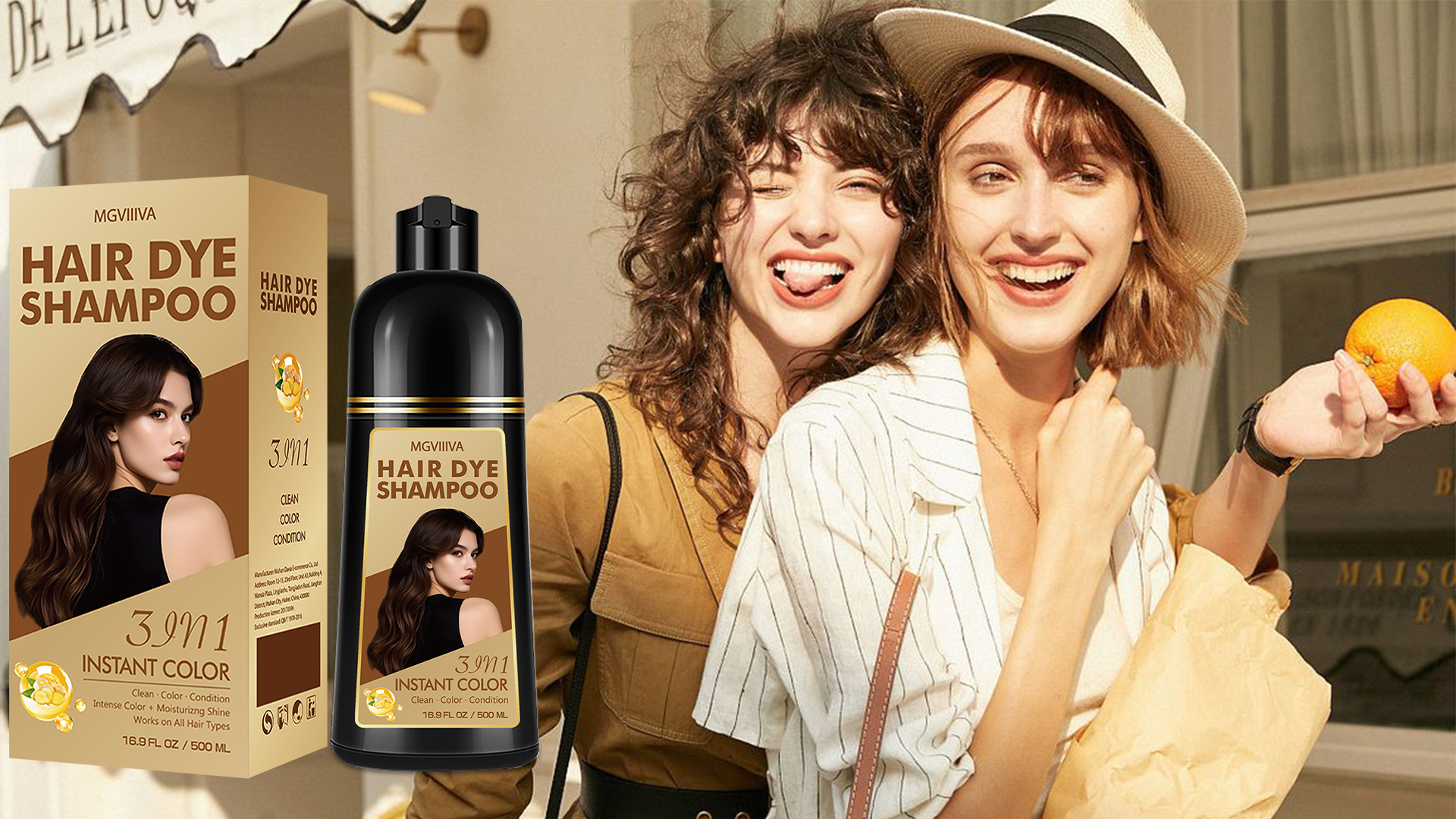 Amazon.com : Mgviiiva Hair Dye Shampoo 3 in 1, Blonde Brown Hair