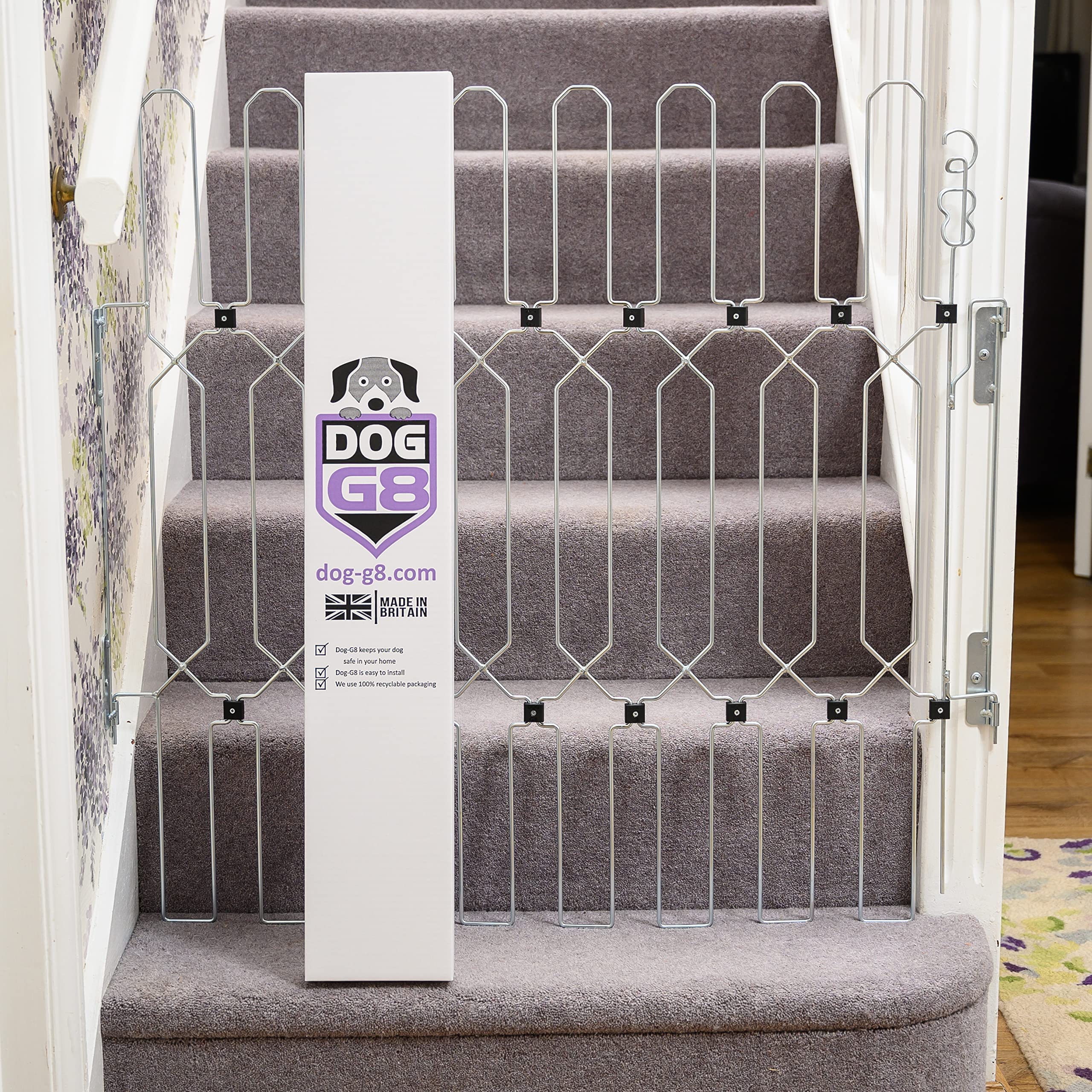 Dog Gate for Stairways, Hallways and Large Openings. Folding, Removable