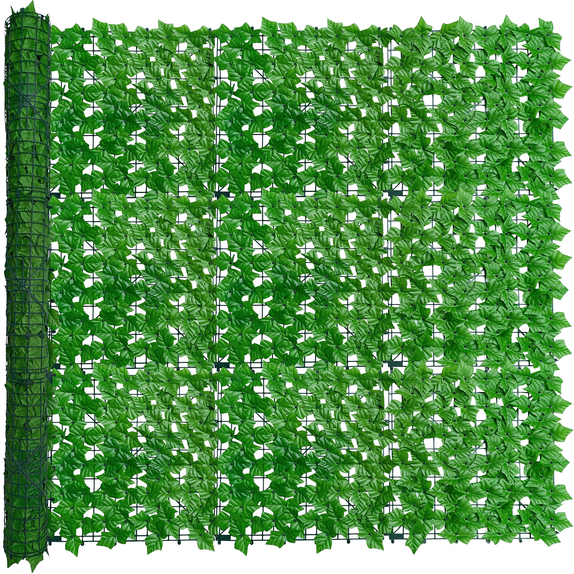 Photo 1 of Artificial Ivy Privacy Fence Wall Screen,60X120 in UV-Anti Faux Greenery Backdrop Ivy Vine Leaf Hedges Fence Panels for Patio, Balcony, Garden, Backyard Indoor Outdoor Light Green Wall Decor 60*120 LG Green