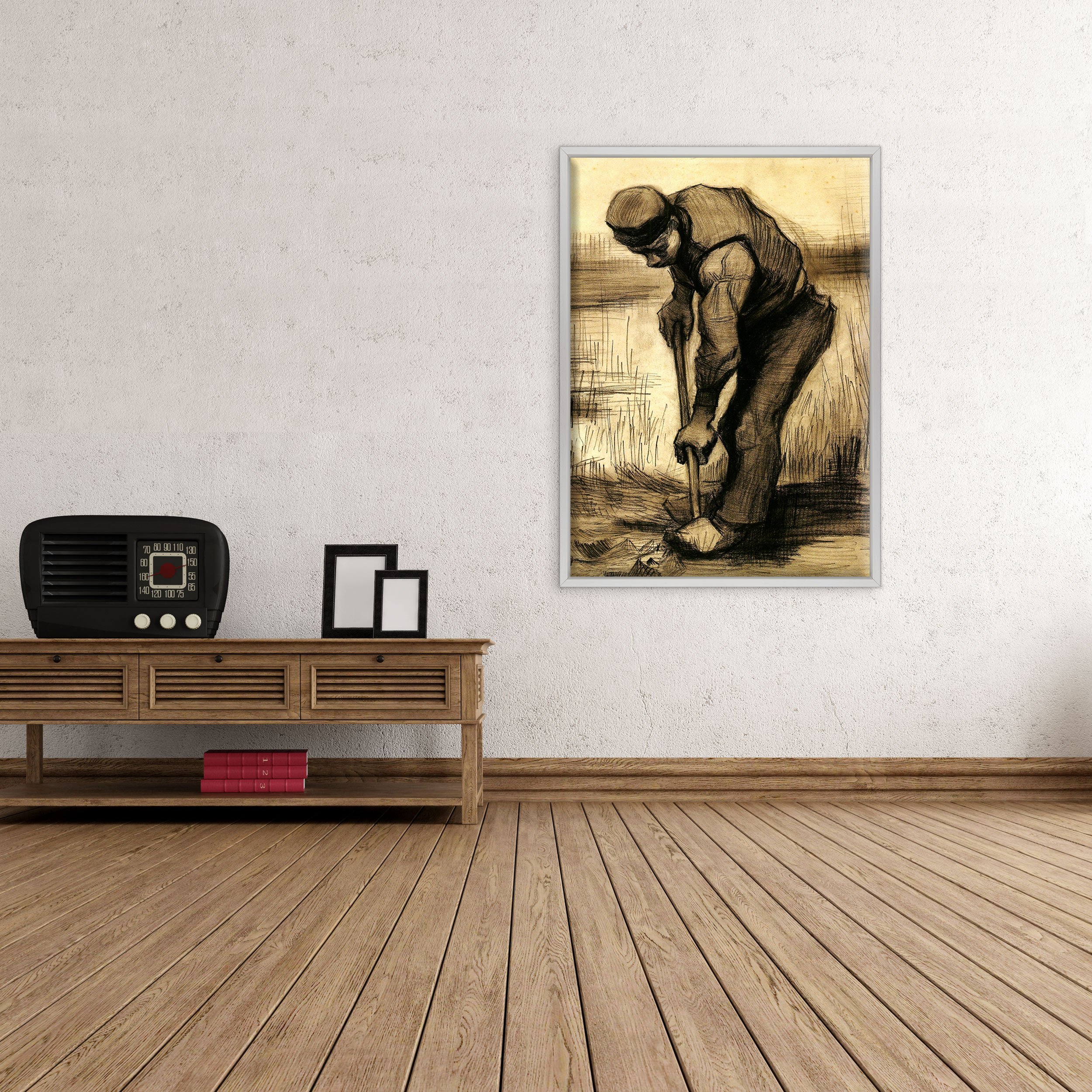 Cuadro sobre lienzo Canvas – ConKrea – Listo para colgar – Van Gogh – Digger – Campo De Patatas 1885