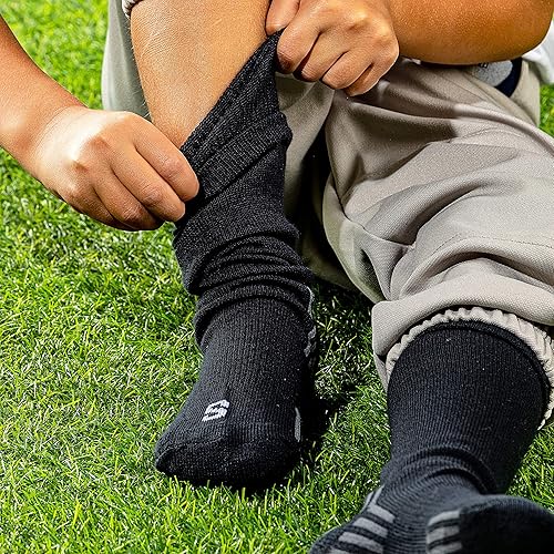 Miniatura 4 de Franklin Sports Calcetines de béisbol y sóftbol juveniles, calcetines de béisbol y sóftbol para niños, calcetines deportivos altos para niños y niñas