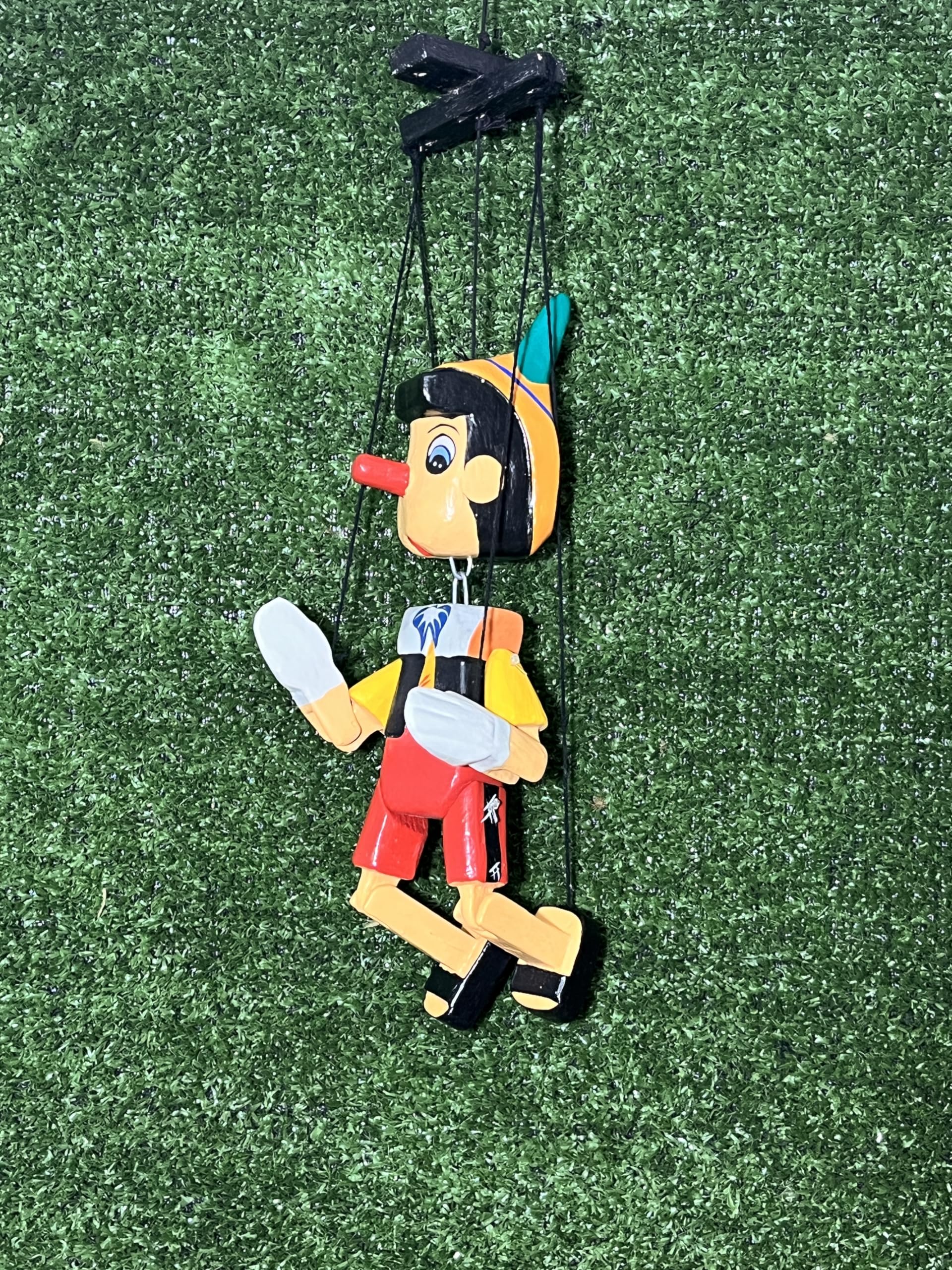 HC enterprise Pinocchio en bois avec corde, 25 cm fabriqué à la main en Indonésie