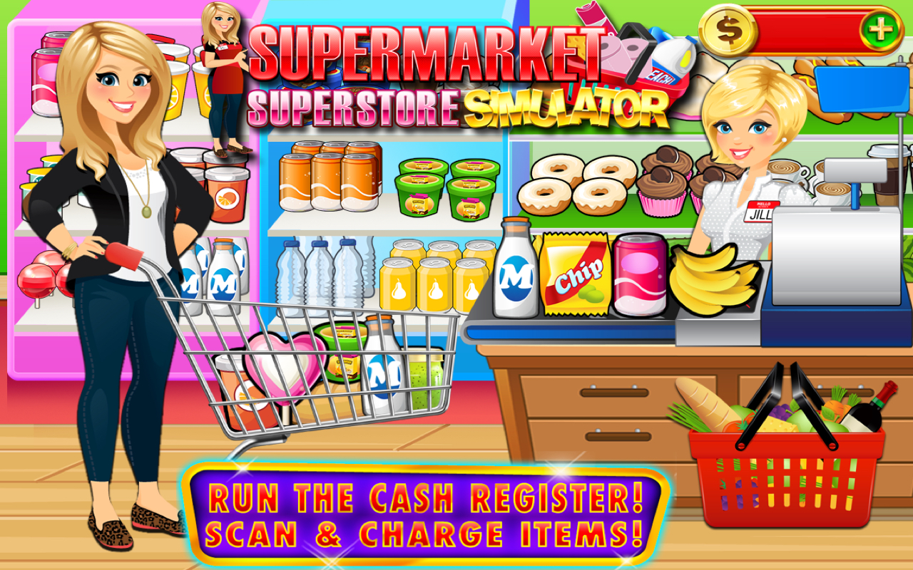 Supermarket Superstore Cash Register Simulator Grocery Store Cashier