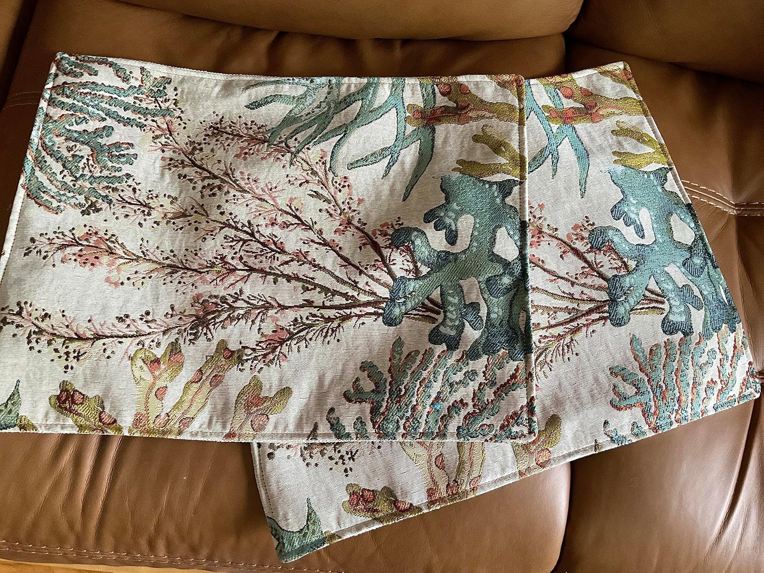 Set of armrest Covers for Furniture Seaweed Design slipcover Furniture Protectors Sofas loveseats recliners Office Chair Reversible Home