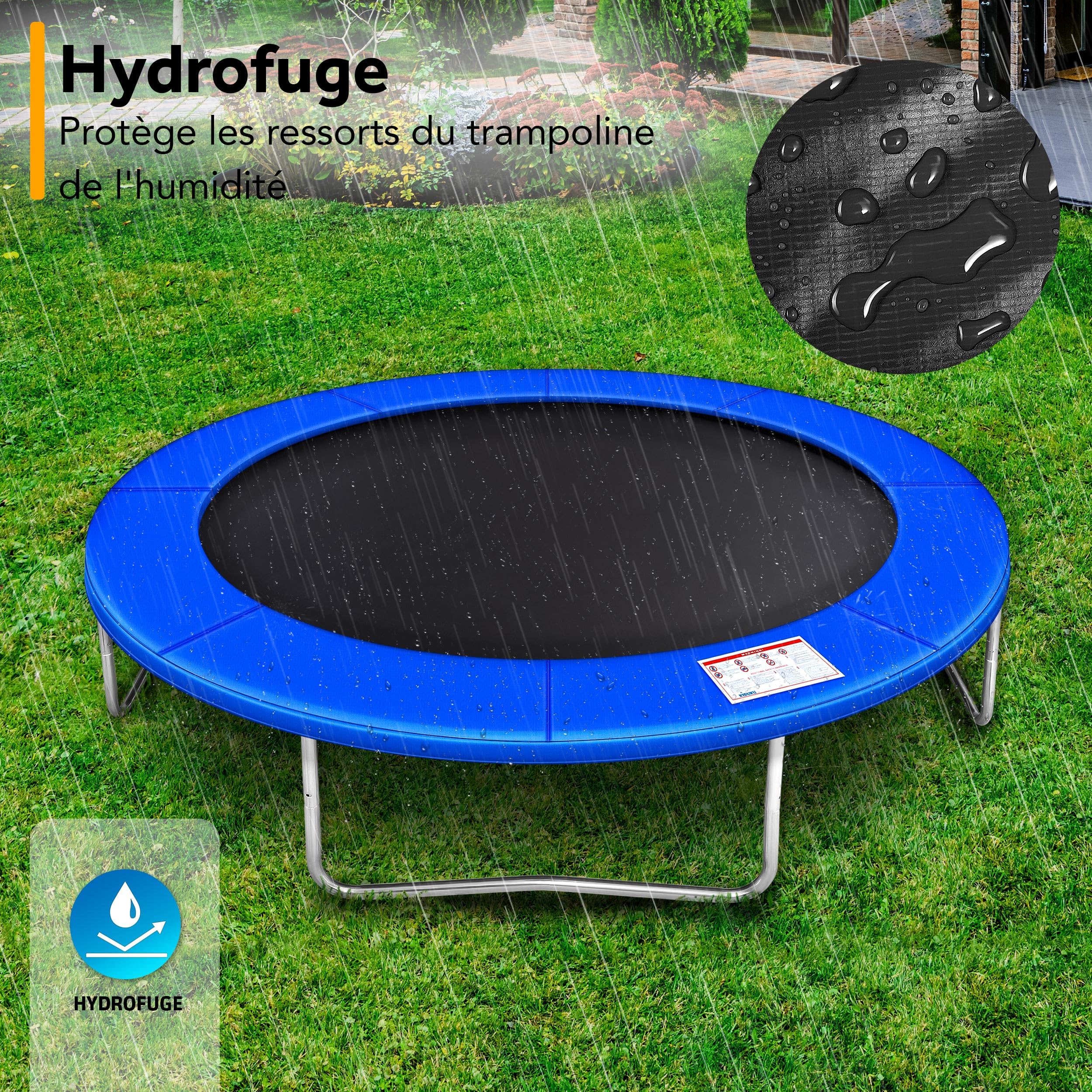 KIDUKU® 244 305 366 427 cm Coussin de Protection pour Trampoline Couverture Rembourrage | résistant aux intempéries | aux UV et au Gel