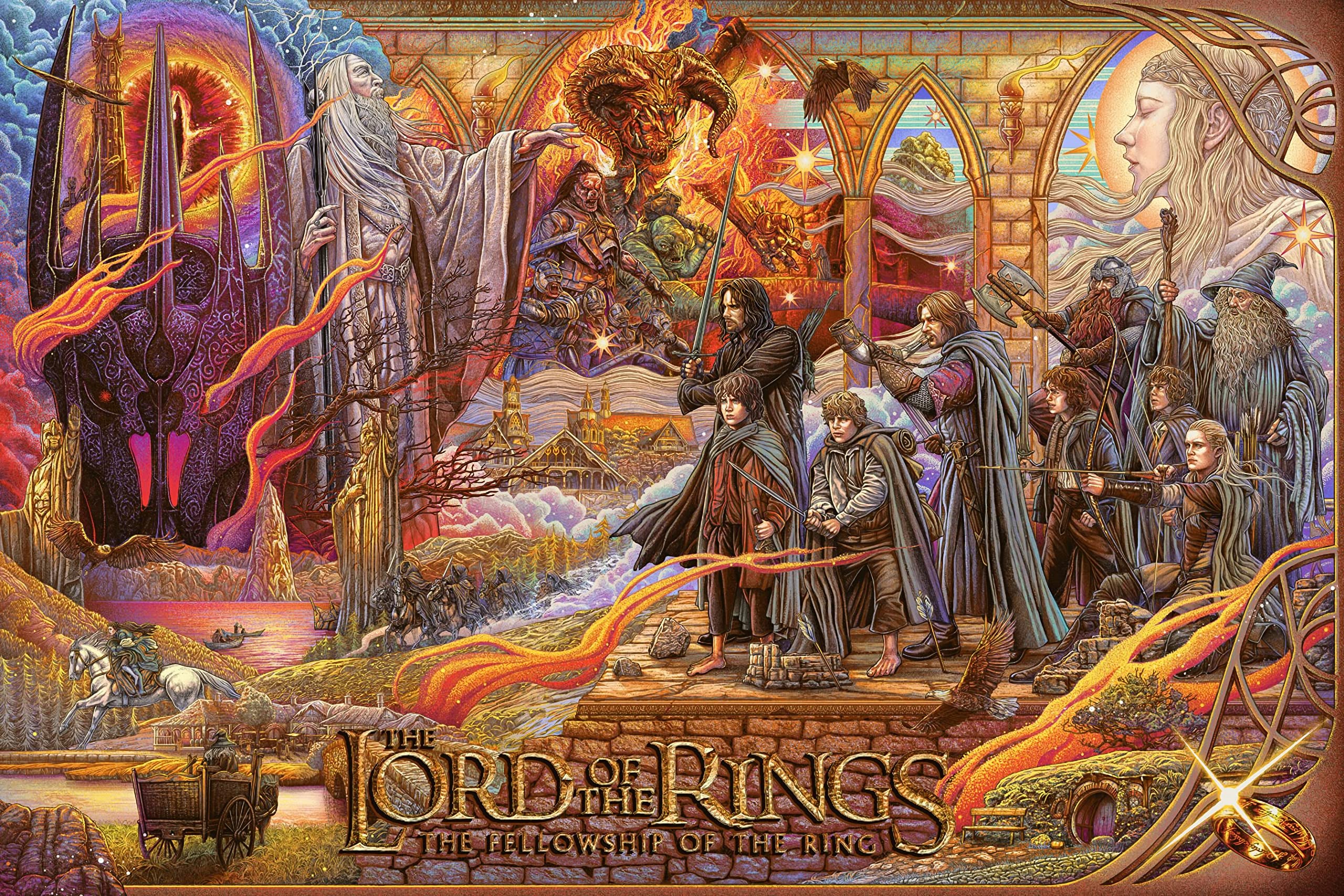 Puzzle 1000 Pièces Adultes - Puzzle Adulte - Le Seigneur des Anneaux- Challenge Puzzle - Adultes et Enfants dès 14 Ans - Puzzle 3D de qualité supérieure 75 x 50 cm