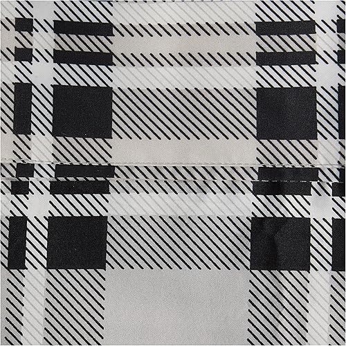 Miniatura 3 de Valerian Juego de 2 fundas de almohada con estampado a cuadros, calidad egipcia, 1500 hilos, diseño clásico atemporal, tejido suave y liso,