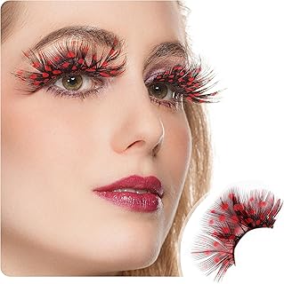 Dorisue feather eyelashes Red lashes Minnie Eyelash Red Jessica Rabbit Wonderwoman Black widow custume eyelashes