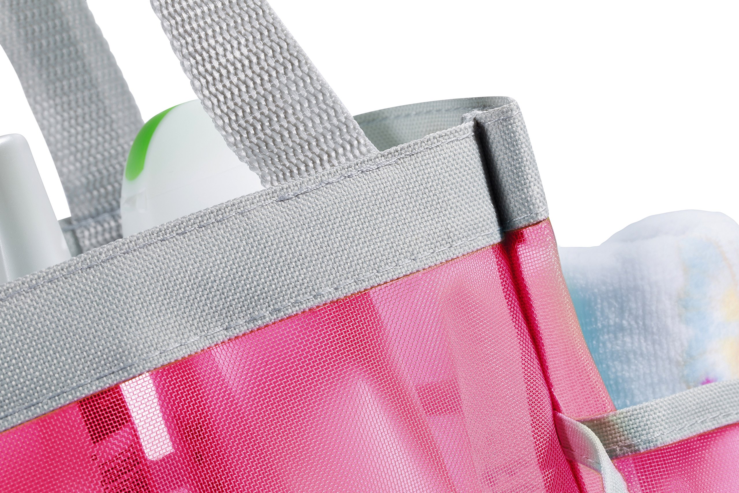 7 Pocket Shower Caddy Tote, Pink Keep your shower essentials within