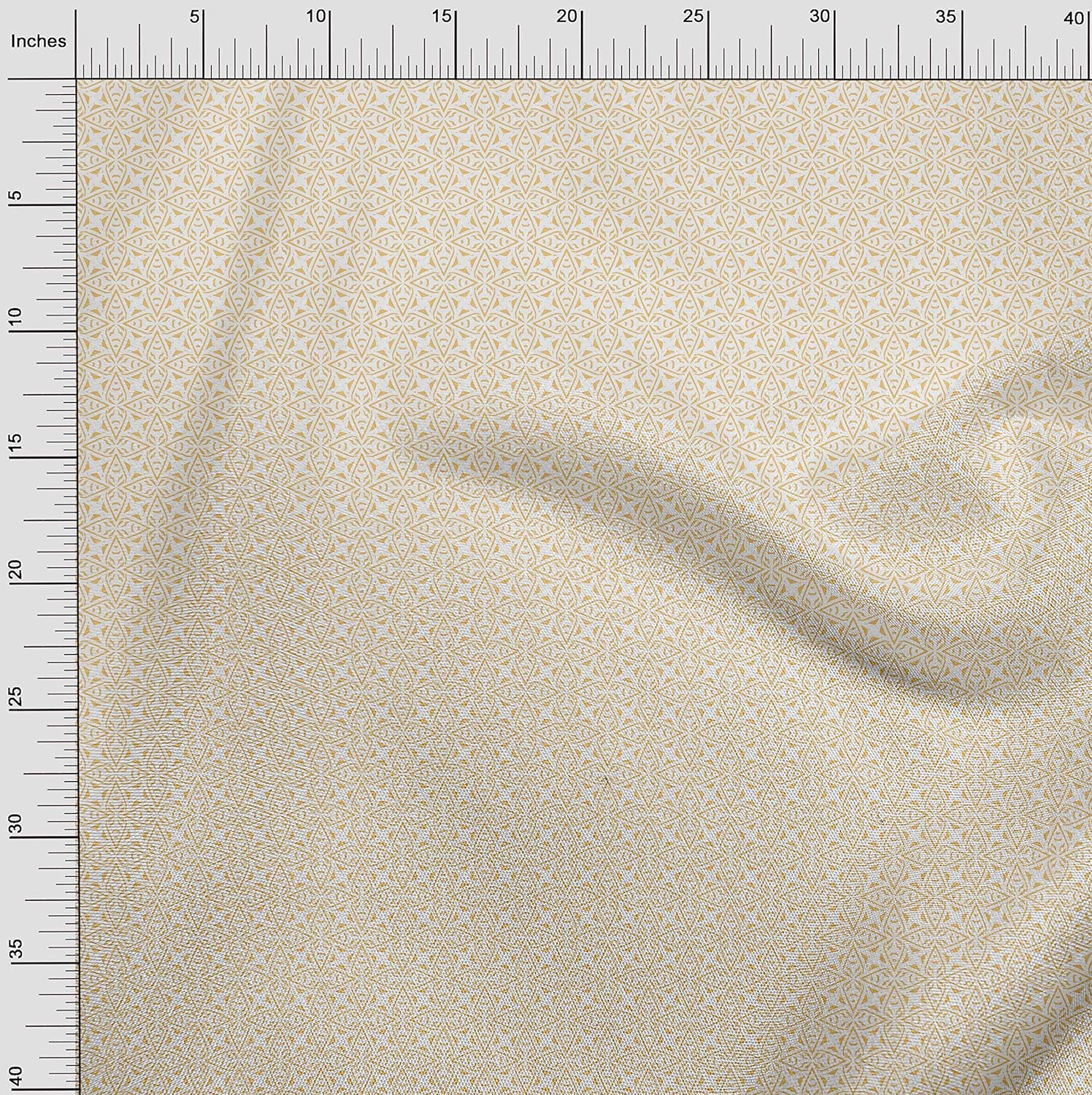 oneOone Polyester Spandex Pale Orange Fabric Geometric Block Quilting Supplies Print Sewing Fabric by The Yard 56 Inch Wide