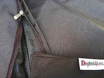 Dogbed4less Jumbo 1680 Nylon Heavy Duty Dog Pet Bed External Zipper Duvet Cover and Waterproof Internal Cover 55X37X8 Inches, Seal Brown - Replacement Cover Only