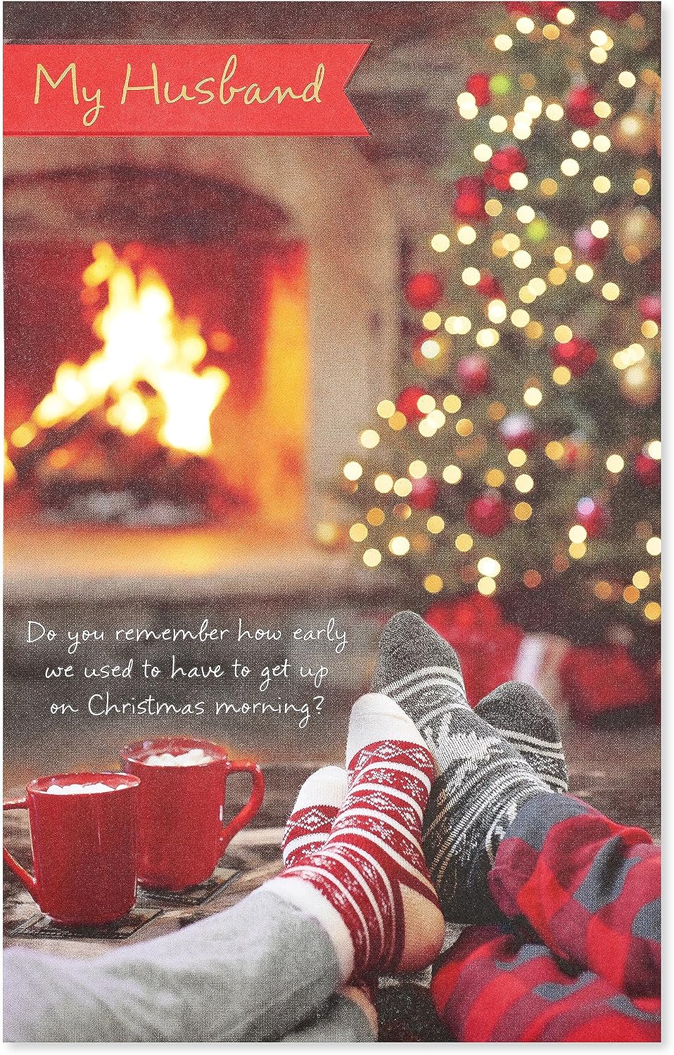 American Greetings Christmas Card for Husband, Romantic Fireside Holiday Greeting for Spouse (Sharing Christmas with You)