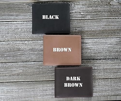 Miniatura 8 de Carteras personalizadas para hombres regalos personalizados para hombres cartera personalizada para hombres cuero de grano completo grabado