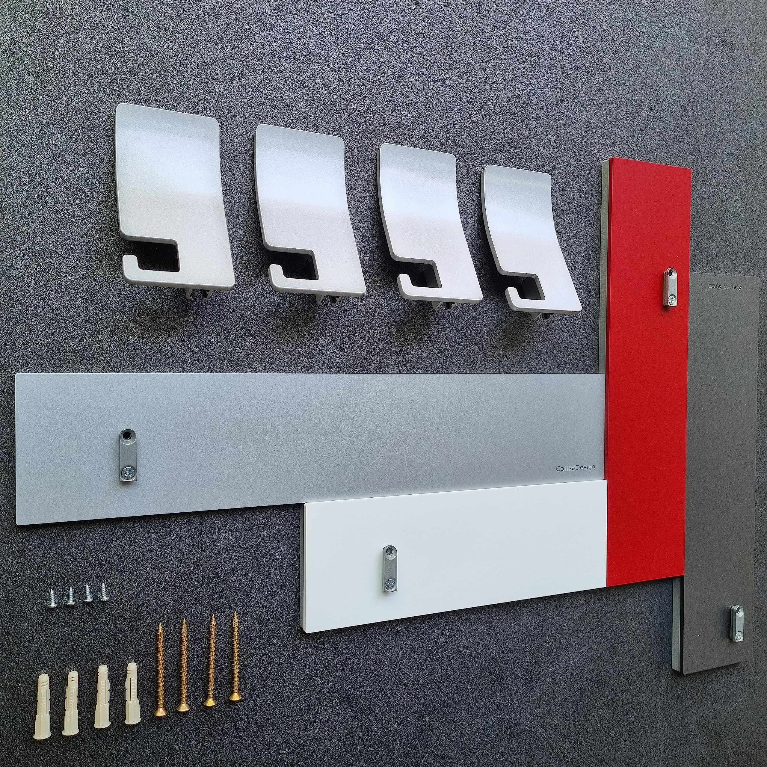 CalleaDesign - Appendiabiti da parete 80 rubino - Collezione Stripes