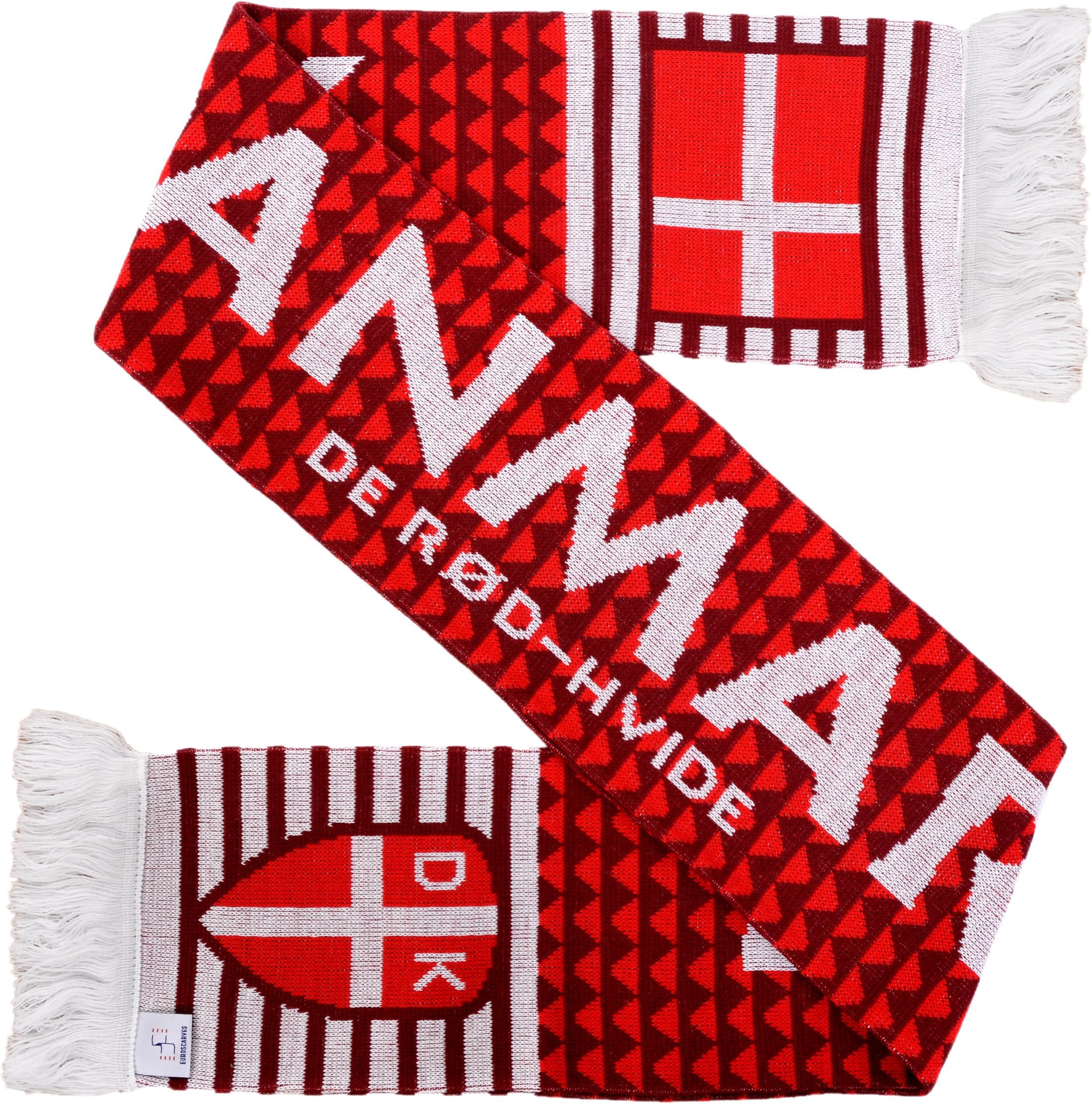 Denmark Danmark Soccer Knit Scarf