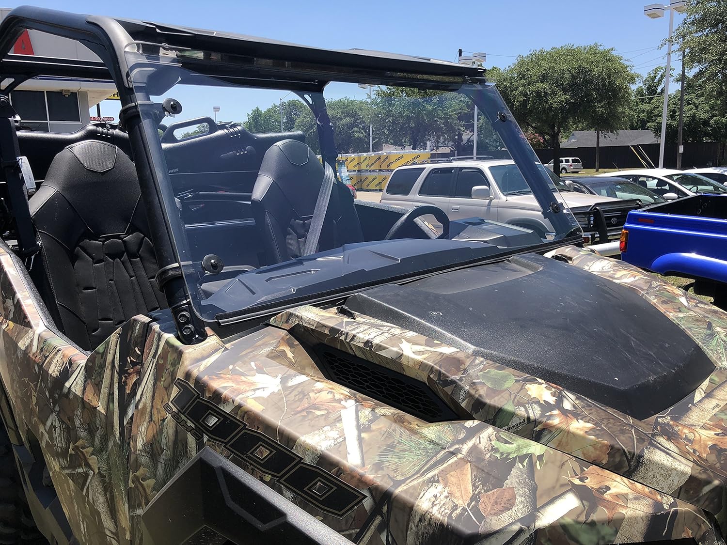 Tech Deals 🔥 2016-2022 POLARIS RZR GENERAL EPS 1000, GENERAL 4 1000 EPS 1/4 FRONT SIDED SCRATCH RESISTANT POLYCARBONATE FULL WINDSHIELD