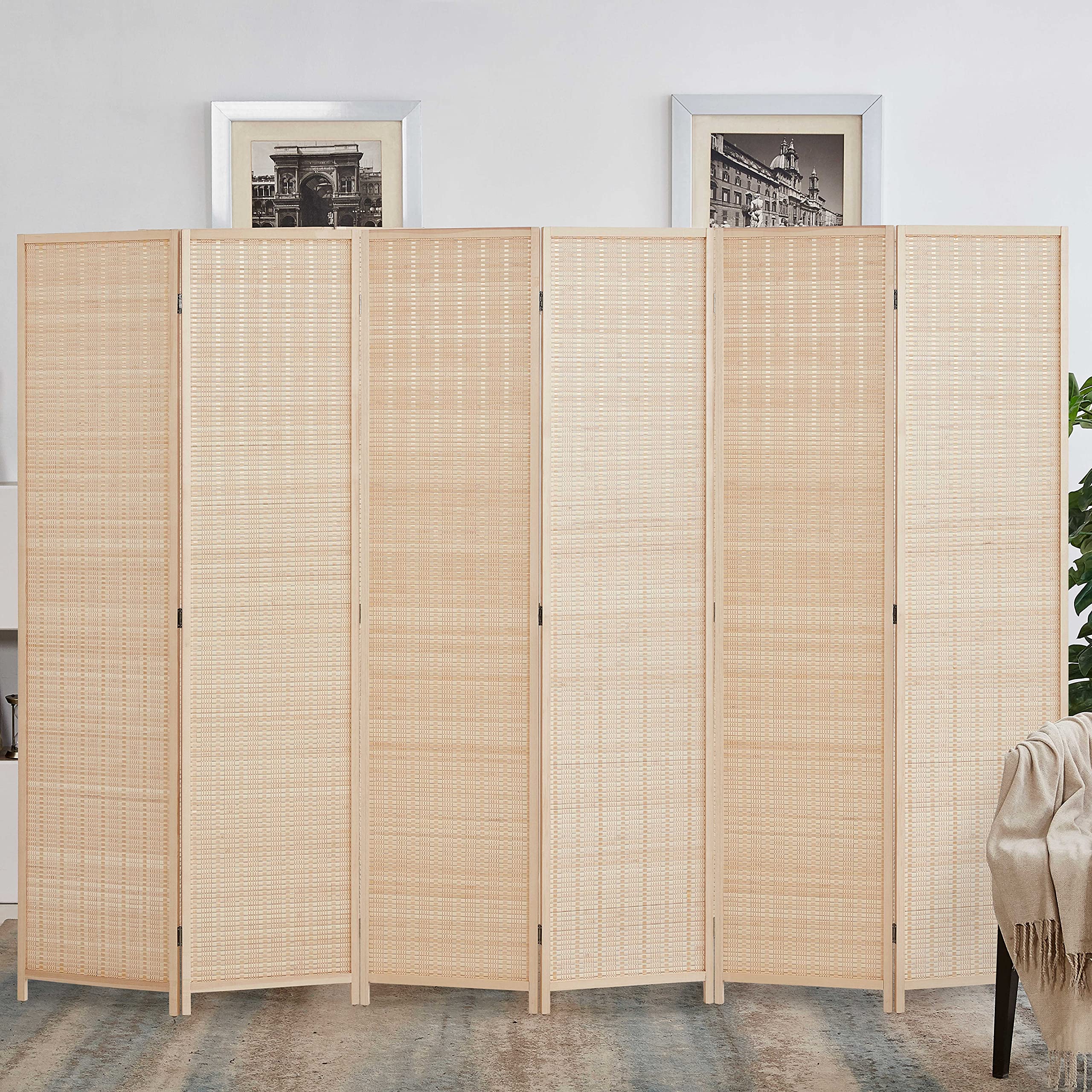 Buy 6 ft. TallExtra Wide, Bamboo Room Divider, 6 Panel Room Divider/Screen, Room Dividers and