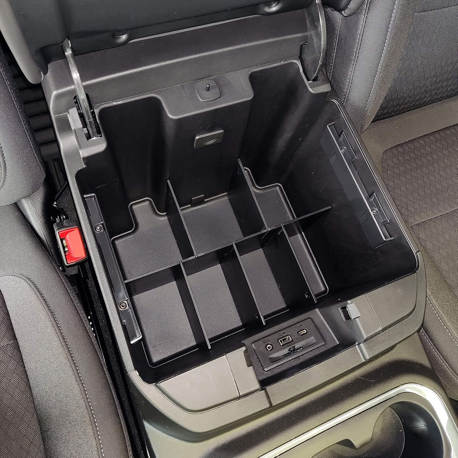 Vehicle OCD - Center Console Divider and Tray Organizer for Chevy Silverado 1500 / GMC Sierra 1500 (2019-2021) and 2500/3500 HD (2020-2023) (Full Console w/Bucket Seats ONLY) - Made in USA