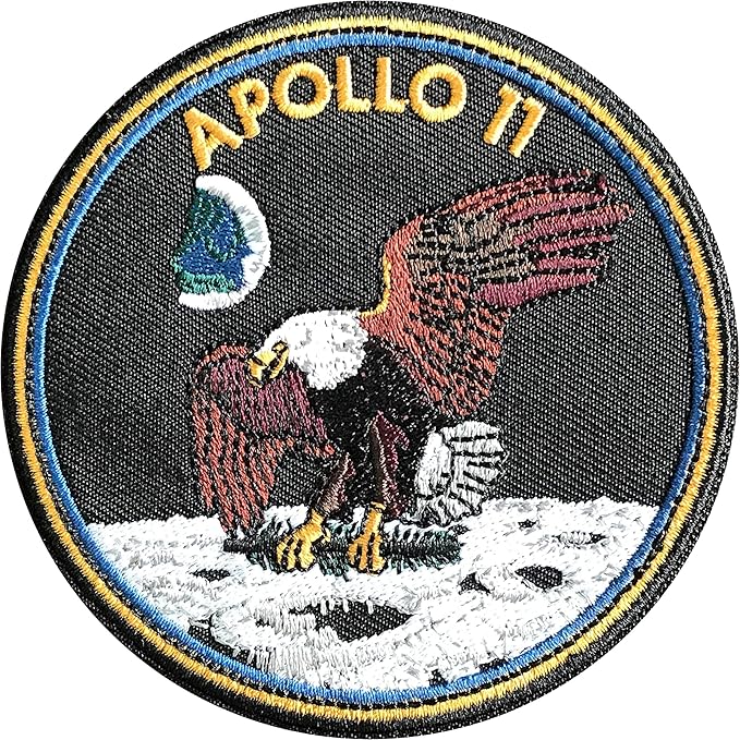 [NASA] 公認(アメリカ航空宇宙局) ワッペン・アップリケ・アイロン糊付・アポロ11号