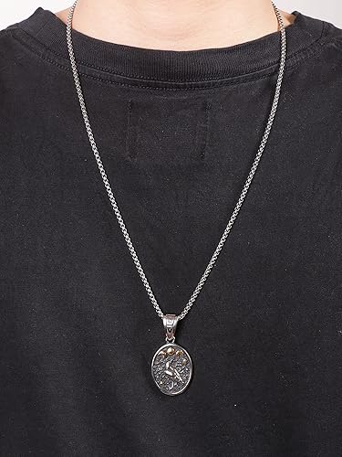 Miniatura 6 de HAQUIL Raven Necklace, Wiccan Raven Triple Moon Goddess Charm Pendant, Raven Jewelry Gift for Men and Women