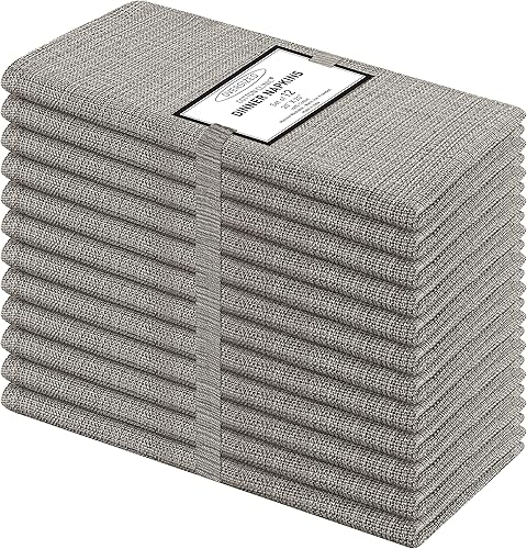 Cotton Clinic Juego de 12 servilletas de tela  Servilletas de mesa perfectas para uso diario  Suave y duradero lavable  Ideal para fiestas, bodas,
