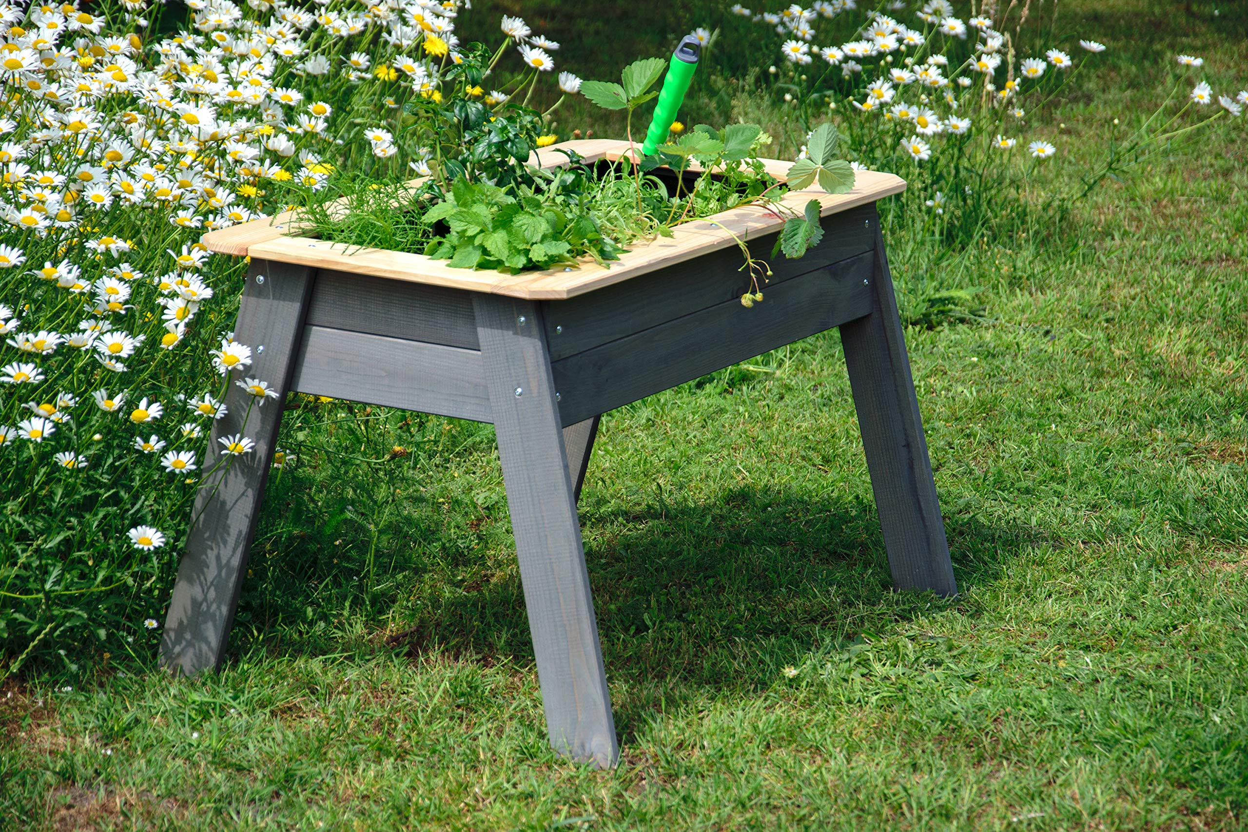 Kinderhochbeet Mit Kreidetafel, Kleines Kräuterbeet Für Die Terrasse