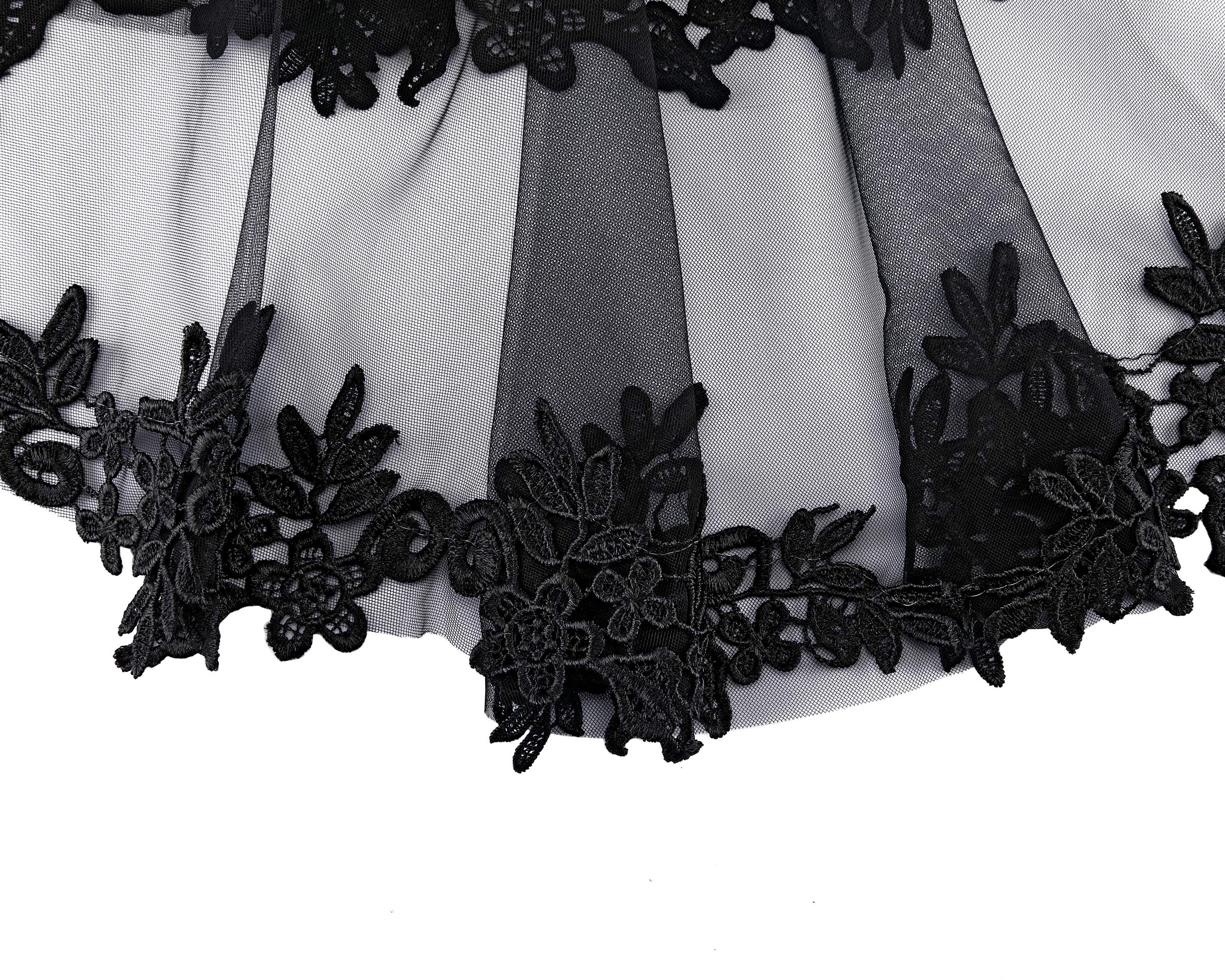 CHIC DIARY, elegante mantellina in tulle, stile retrò, in pizzo, tipo bolero, per abito da sposa, da sera e da cocktail